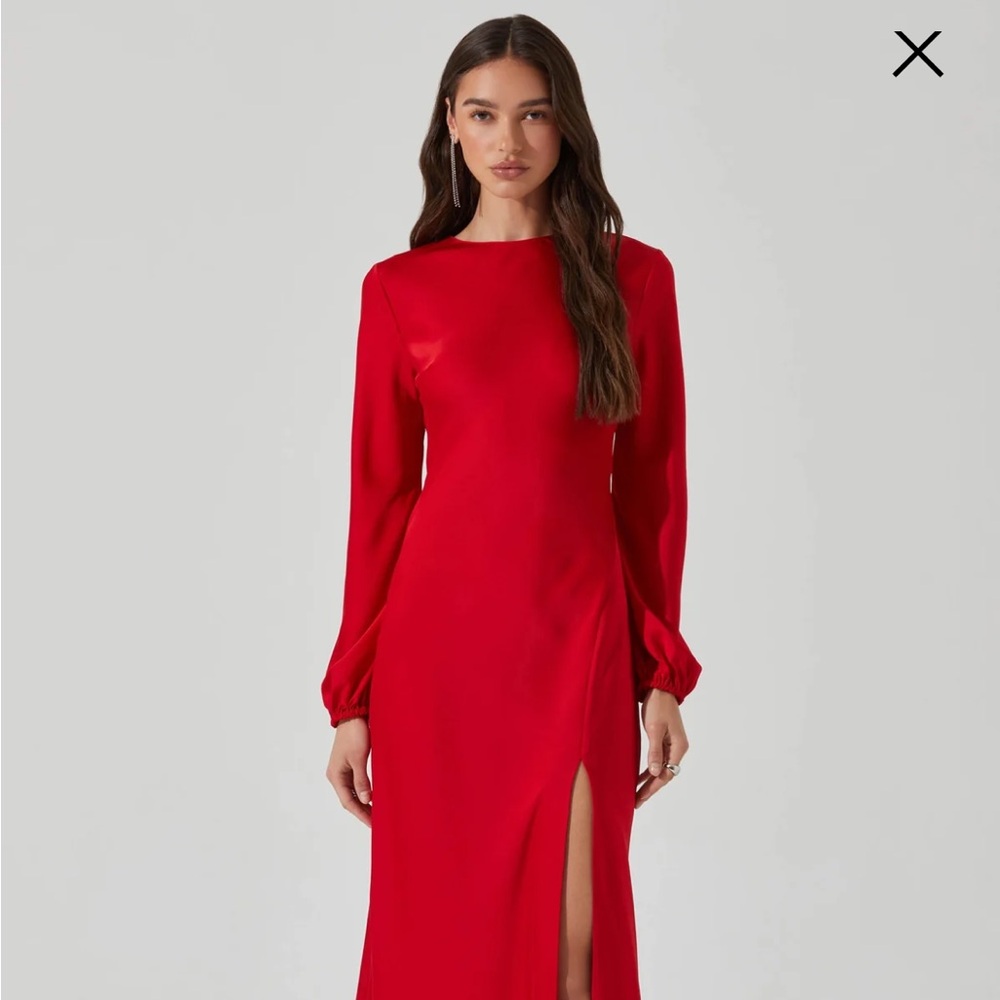 Astr Elyse Satin Maxi Dress NWT